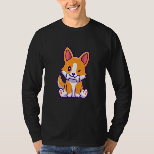 Corgi Dog For Dog  Dad Mom Kids T_Shirt