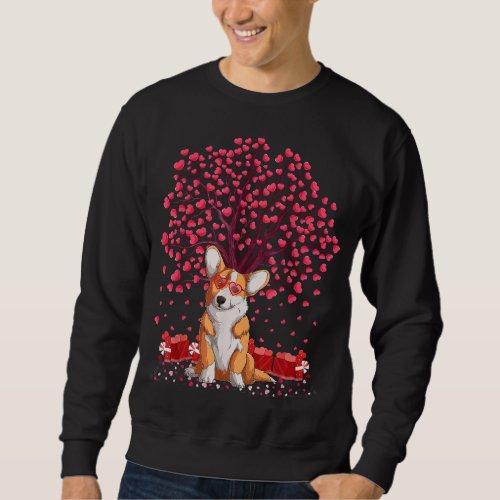 Corgi Dog Funny Corgi Valentines Day Sweatshirt