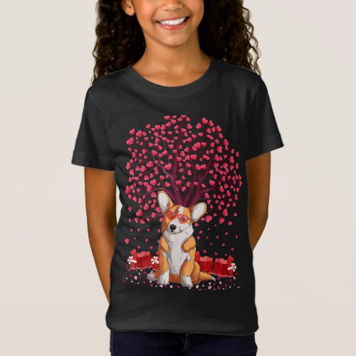 Corgi Dog Funny Corgi Valentines Day T_Shirt