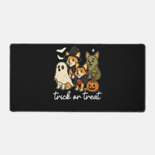 Corgi Dog Halloween Costume Spooky Desk Mat