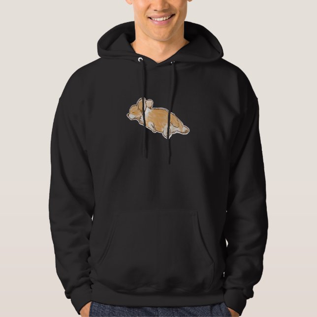 Corgi Dog Hand Drawn Sketch Hoodie (Front)