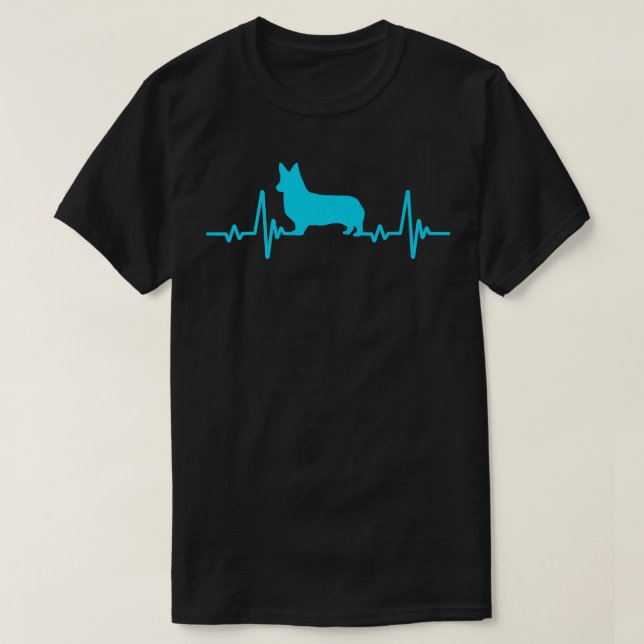 Corgi Dog Heartbeat Corgi Dad220 T-Shirt (Design Front)