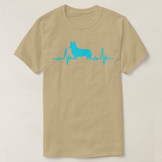 Corgi Dog Heartbeat Corgi Dad-341 T-Shirt (Design Front)