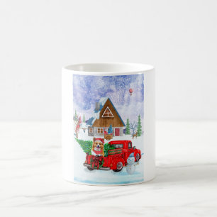 Corgi Dog In Christmas Delivery Truck Snow Coffee Mug