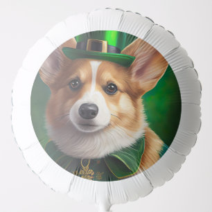 Corgi Dog in St. Patrick's Day Dress Balloon