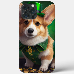 Corgi Dog in St. Patrick's Day Dress iPhone 13 Pro Max Case