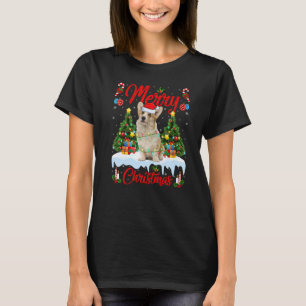 Corgi Dog Lights Xmas Tree Santa Corgi Christmas T-Shirt