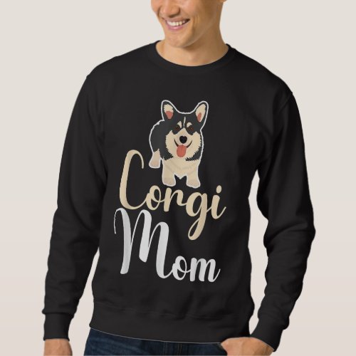 Corgi Dog Lover Cute Black Cardigan Welsh Corgi Mo Sweatshirt