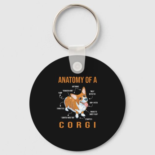 corgi dog lover funny  keychain