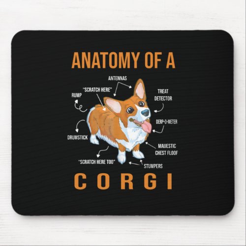 corgi dog lover funny  mouse pad