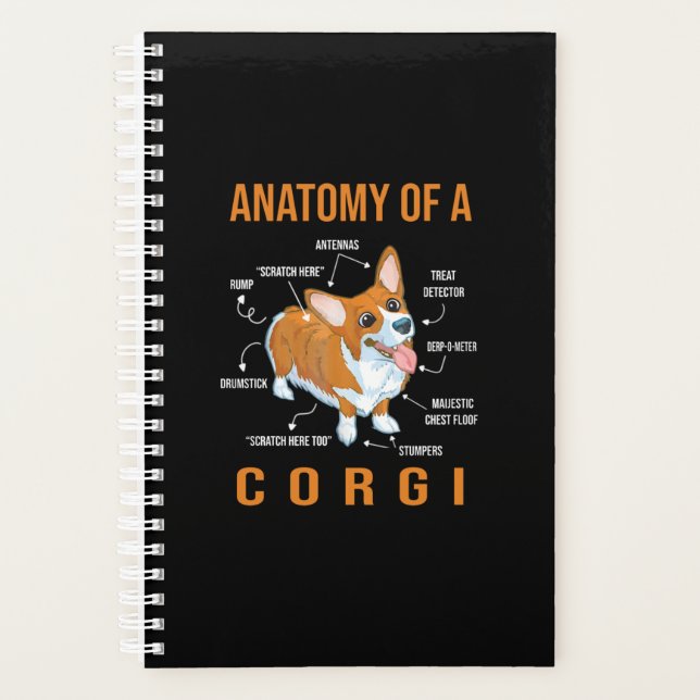corgi dog lover funny  planner (Front)