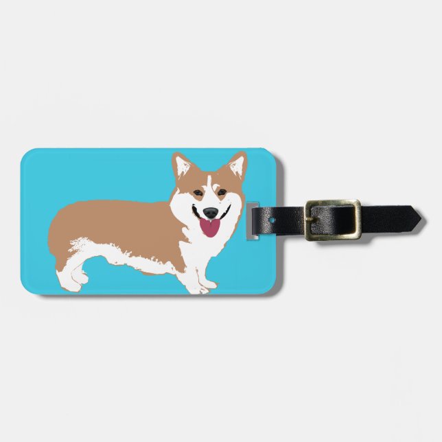 Corgi Dog Luggage Tag (Front Horizontal)
