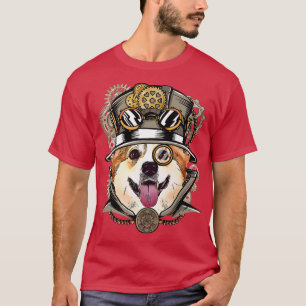 Corgi Dog Medieval Victorian Gothic Steampunk238 T-Shirt
