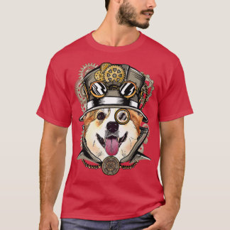 Corgi Dog Medieval Victorian Gothic Steampunk238 T-Shirt