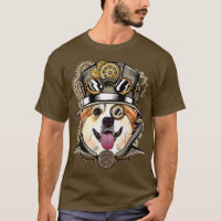 Corgi Dog Medieval Victorian Gothic Steampunk-399