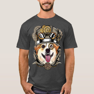 Corgi Dog Medieval Victorian Gothic Steampunk T-Shirt