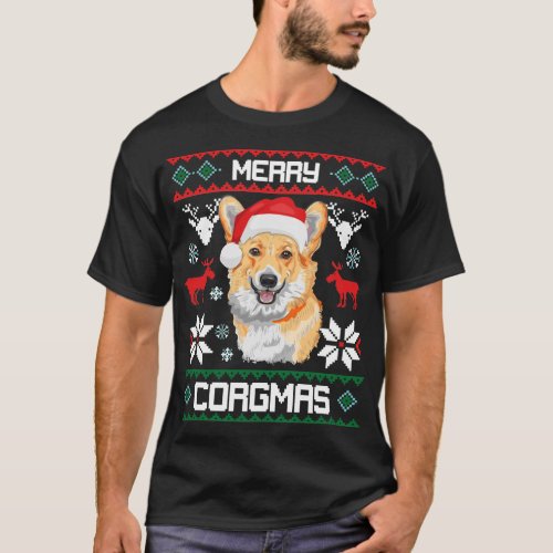 Corgi Dog Merry Corgmas Christmas T_Shirt Gift