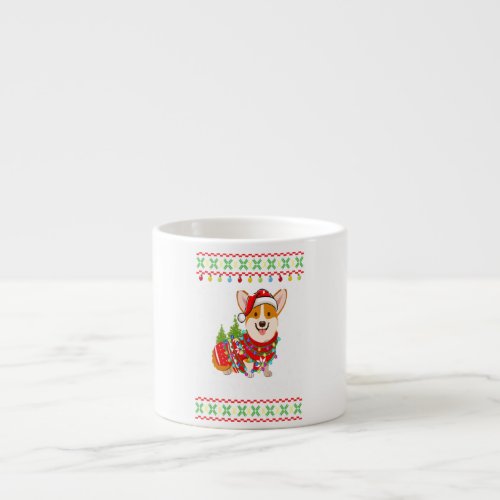 Corgi Dog Merry Corgmas Santa Corgi Ugly Christmas Espresso Cup