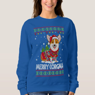 Corgi Dog Merry Corgmas Santa Corgi Ugly Christmas Sweatshirt