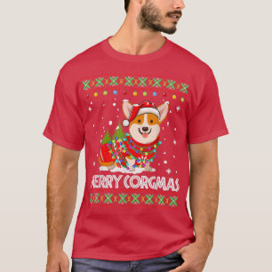 Corgi Dog Merry Corgmas Santa Corgi Ugly Christmas T-Shirt