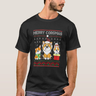 Corgi Dog Merry Corgmas Santa Corgi Ugly Christmas T-Shirt