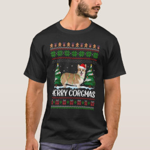 Corgi Dog Merry Corgmas Santa Corgi Ugly Christmas T-Shirt