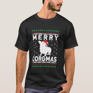 Corgi Dog Merry Corgmas Santa Corgi Ugly Christmas T-Shirt