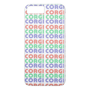 Corgi Dog Modern Colorful Text iPhone 8 Plus/7 Plus Case
