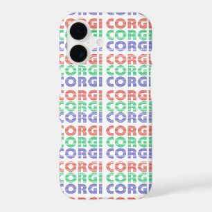 Corgi Dog Modern Colorful Text iPhone 17 Case