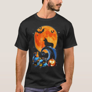 Corgi Dog Moon Pumpkin Halloween Costume 2 T-Shirt