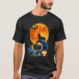 Corgi Dog Moon Pumpkin Halloween Costume Dog T-Shirt