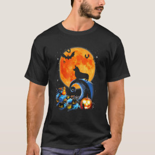 Corgi Dog Moon Pumpkin Halloween Costume T-Shirt