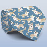 Corgi Dog Neck Tie<br><div class="desc">Fun Pembroke Welsh Corgi dog pattern on a teal green background.  Original art by Nic Squirrell. Perfect for your favorite Dog Dad.</div>