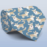 Corgi Dog Neck Tie<br><div class="desc">Fun Pembroke Welsh Corgi dog pattern on a teal green background.  Original art by Nic Squirrell. Perfect for your favorite animal lover.</div>