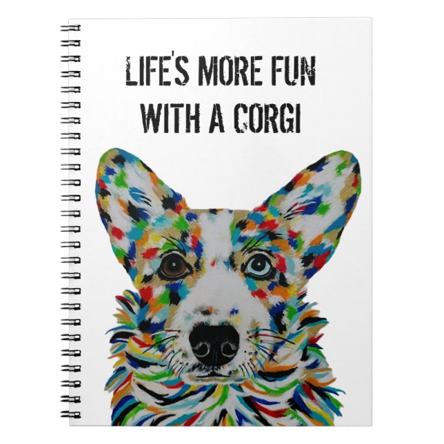 Corgi Dog Notebook 6.5" x 8.75" (Front)