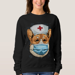 Corgi Dog Nurse Rn Nursing School Graduation Sweatshirt