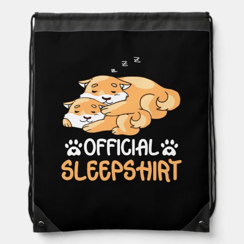 Corgi Dog Official Sleepshirt Sleeping Puppy Corgi Drawstring Bag