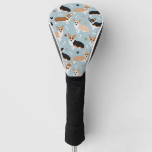 Corgi Dog Paws and Bones Golf Head Cover