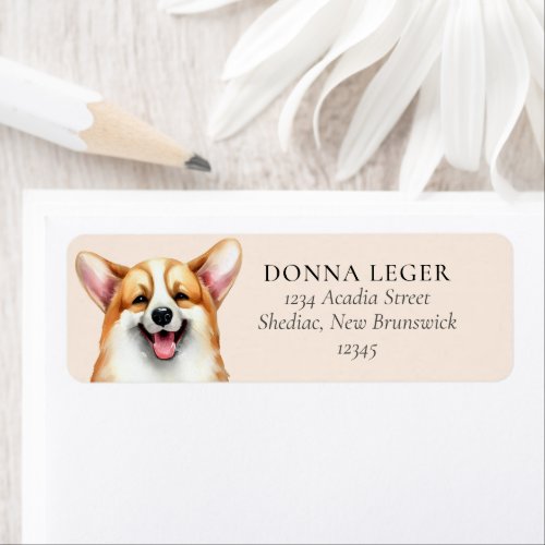Corgi Dog Personalized Address Label
