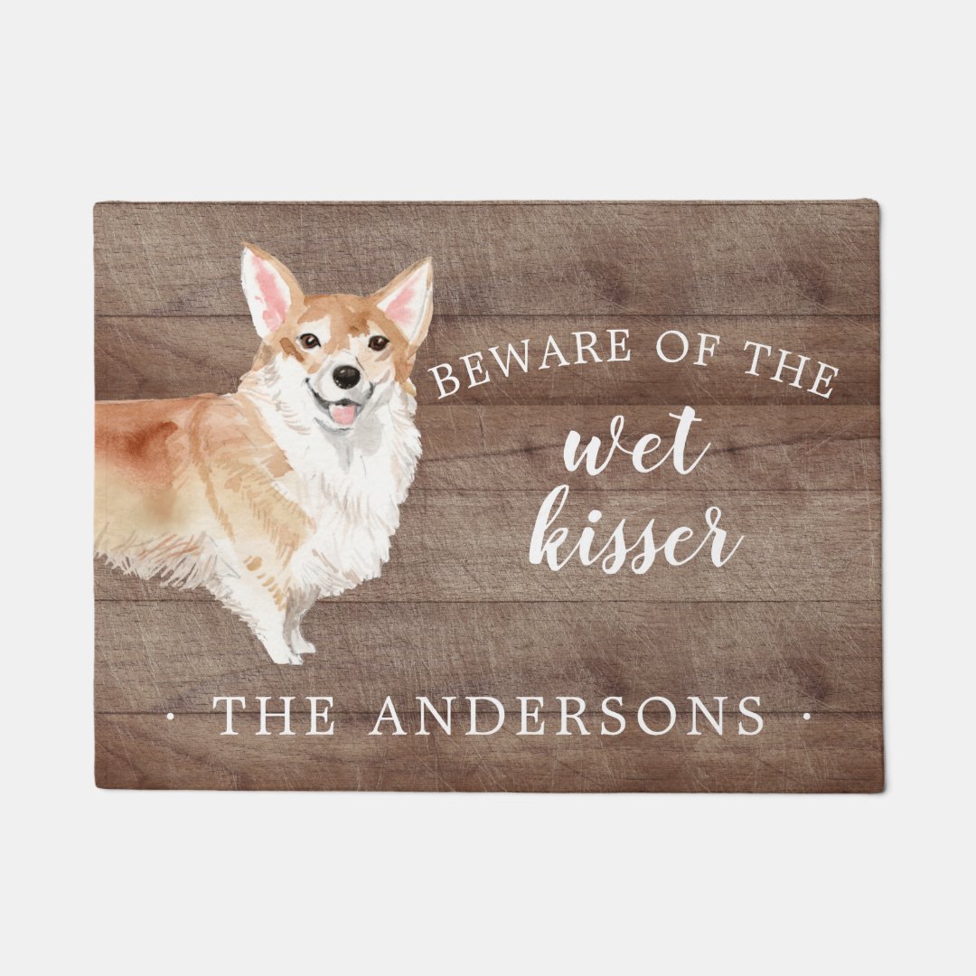 Corgi Dog Personalized Door Mat | Zazzle