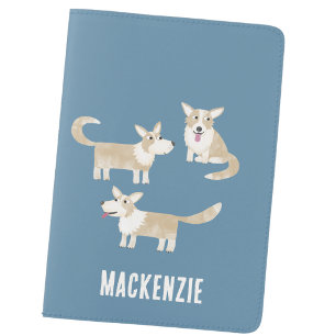 Corgi Dog Personalized Passport Holder