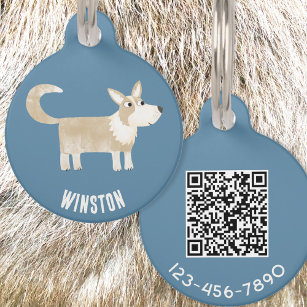 Corgi Dog Personalized QR Code Pet ID Tag