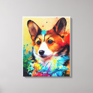 Corgi Dog Pet Cute Adorable Animal Companion Canvas Print