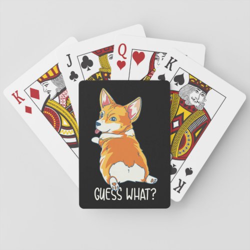 Corgi Dog Pet Owner Guess What Gag Poker Cards