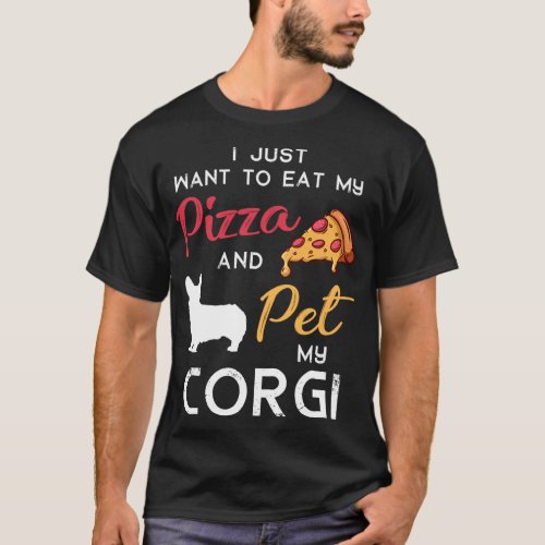 Corgi Dog Pizza lover owner Christmas Birthday Gif T_Shirt