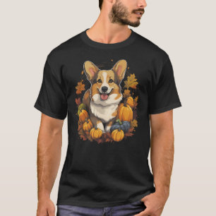 Corgi Dog - Pumpkin Thanksgiving Fall Halloween T-Shirt