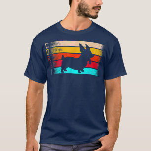 Corgi Dog Retro Cute Pet Animal Lover T-Shirt
