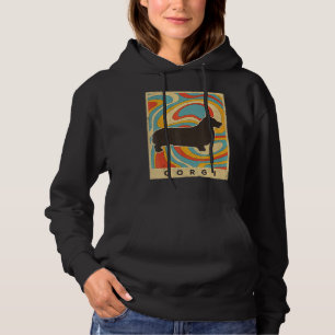 Corgi Dog Retro Vintage Hoodie