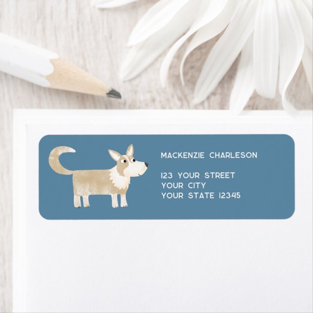 Corgi Dog Return Address Label (Insitu)