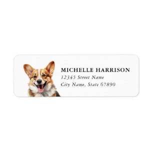 Corgi Dog Return Address Labels
